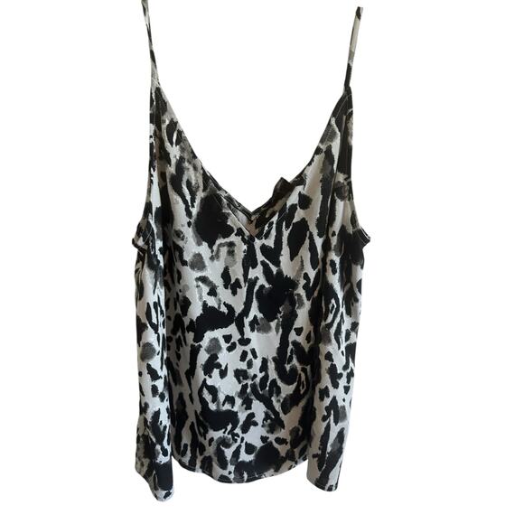 Free Press Women's Small Gray Black Leopard Print Sleeveless V-Neck Tank - Picture 5 of 10